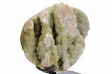 Sparkling Green Prasiolite Quartz Formation on Metal Stand #357211-2